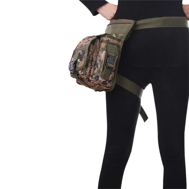 Olive Green Multi-Function Outdoor Military Training Leg Bag Backpack For Tactical